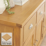 Cheshire Oak Large 3 Drawer 3 Door Sideboard