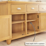 Cheshire Oak Large 3 Drawer 3 Door Sideboard