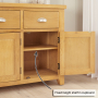 Cheshire Oak Large 3 Drawer 3 Door Sideboard
