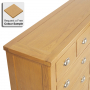 Cheshire Oak Extra Large Jumbo 10 Drawer Chest