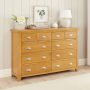 Cheshire Oak Extra Large Jumbo 10 Drawer Chest