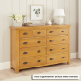 Cheshire Oak Extra Large Jumbo 10 Drawer Chest
