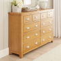 Cheshire Oak Extra Large Jumbo 10 Drawer Chest