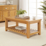 Cheshire Oak Coffee Table with Slatted Shelf