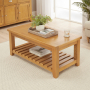 Cheshire Oak Coffee Table with Slatted Shelf
