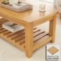 Cheshire Oak Coffee Table with Slatted Shelf