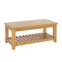 Cheshire Oak Coffee Table with Slatted Shelf
