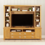 Cheshire Oak XXL Widescreen TV Media Storage Grand Wall Unit