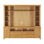 Cheshire Oak XXL Widescreen TV Media Storage Grand Wall Unit