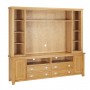 Cheshire Oak XXL Widescreen TV Media Storage Grand Wall Unit