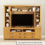 Cheshire Oak XXL Widescreen TV Media Storage Grand Wall Unit