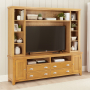 Cheshire Oak XXL Widescreen TV Media Storage Grand Wall Unit