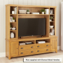 Cheshire Oak XXL Widescreen TV Media Storage Grand Wall Unit