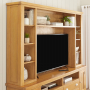 Cheshire Oak XXL Widescreen TV Media Storage Grand Wall Unit