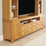 Cheshire Oak XXL Widescreen TV Media Storage Grand Wall Unit