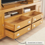 Cheshire Oak XXL Widescreen TV Media Storage Grand Wall Unit