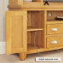 Cheshire Oak XXL Widescreen TV Media Storage Grand Wall Unit
