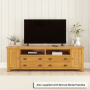 Cheshire Oak XXL Widescreen TV Unit Stand – Up to 100” TV Size