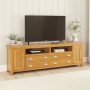 Cheshire Oak XXL Widescreen TV Unit Stand – Up to 100” TV Size