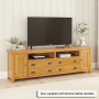 Cheshire Oak XXL Widescreen TV Unit Stand – Up to 100” TV Size