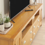 Cheshire Oak XXL Widescreen TV Unit Stand – Up to 100” TV Size