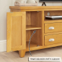 Cheshire Oak XXL Widescreen TV Unit Stand – Up to 100” TV Size