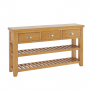 Cheshire Oak Large 3 Drawer Hall Console Table
