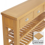 Cheshire Oak Large 3 Drawer Hall Console Table
