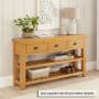 Cheshire Oak Large 3 Drawer Hall Console Table