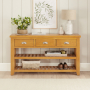 Cheshire Oak Large 3 Drawer Hall Console Table