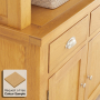 Cheshire Oak Extra Large 4 Door Sideboard with Grand Bookcase Dresser Top