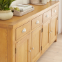 Cheshire Oak Extra Large 4 Drawer 4 Door Sideboard