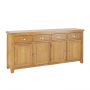 Cheshire Oak Extra Large 4 Drawer 4 Door Sideboard