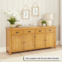 Cheshire Oak Extra Large 4 Drawer 4 Door Sideboard