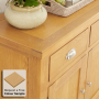 Cheshire Oak Extra Large 4 Drawer 4 Door Sideboard