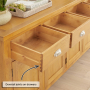 Cheshire Oak Extra Large 4 Drawer 4 Door Sideboard