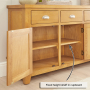 Cheshire Oak Extra Large 4 Drawer 4 Door Sideboard