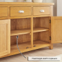 Cheshire Oak Extra Large 4 Drawer 4 Door Sideboard