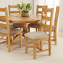 Cheshire Oak 1.5m Round Dining Table and 6 Dining Chair Set
