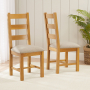 Cheshire Oak 1.5m Round Dining Table and 6 Dining Chair Set