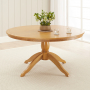 Cheshire Oak 1.5m Round Pedestal Dining Table – 6 to 8 Seater