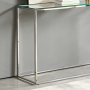 Monza Glass Console Hall Table with Chrome Stainless Steel Frame