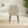 Savoy Light Grey Faux Leather Dining Chair with Black Legs