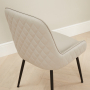 Savoy Light Grey Faux Leather Dining Chair with Black Legs