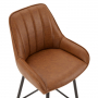 Cooper Vintage Tan Brown Faux Leather Kitchen Counter Bar Stool