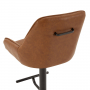 Cooper Vintage Tan Brown Faux Leather Adjustable Height Bar Stool