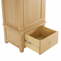 Cheshire Whitewash Oak Single 1 Door Wardrobe with Drawer