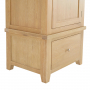 Cheshire Whitewash Oak Single 1 Door Wardrobe with Drawer