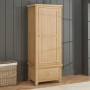 Cheshire Whitewash Oak Single 1 Door Wardrobe with Drawer