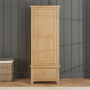 Cheshire Whitewash Oak Single 1 Door Wardrobe with Drawer